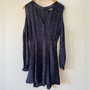 Reformation Calla Dress Navy floral Celestial Blue Dress Size 0 XS